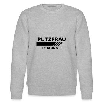 Putzfrau Spruch Reinigungskraft Putzfrau Geschenk - Stanley/Stella Unisex Bio-Sweatshirt CHANGER  - Grau meliert - Vorne - Nik (191cm) & Marisol (170cm)