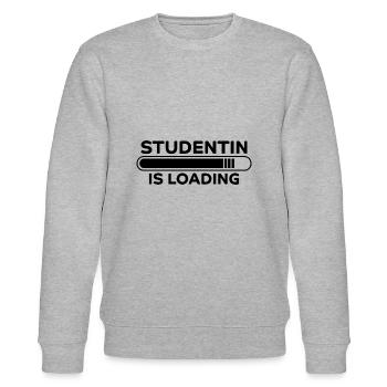 Studentin Spruch Universität Studentin Geschenk - Stanley/Stella Unisex Bio-Sweatshirt CHANGER  - Grau meliert - Vorne - Nik (191cm) & Marisol (170cm)