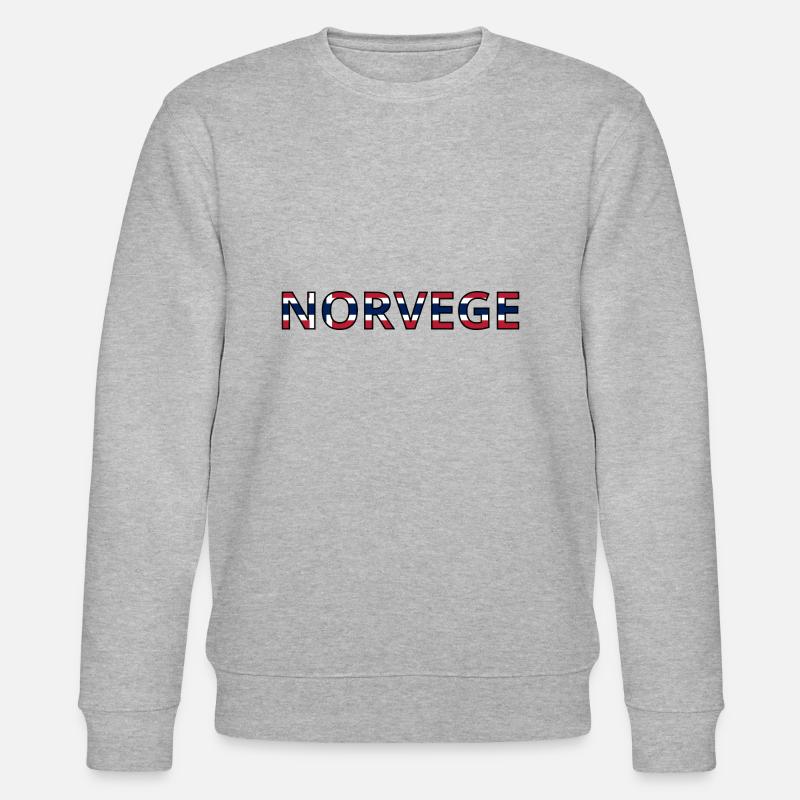 Flagge von Norwegen - Stanley/Stella Unisex Bio-Sweatshirt CHANGER  - Grau meliert