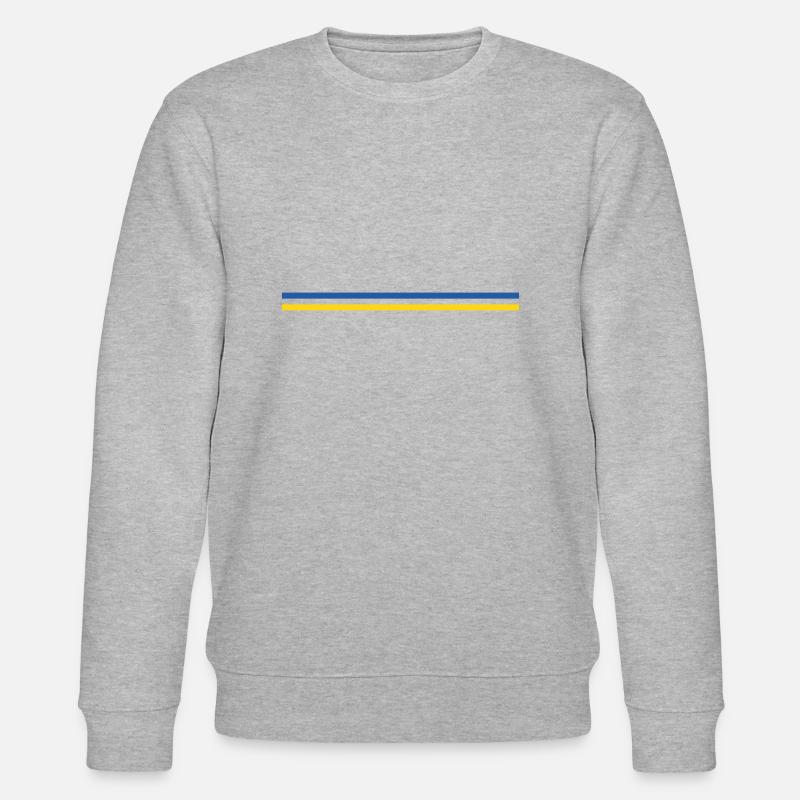 Linie oder Flagge Ukraine - Stanley/Stella Unisex Bio-Sweatshirt CHANGER  - Grau meliert