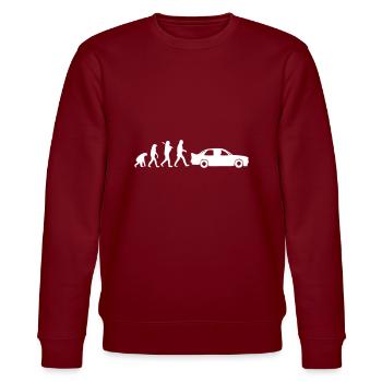 Evolution Auto Geschenk - Stanley/Stella Unisex Bio-Sweatshirt CHANGER  - Burgunderrot - Vorne - Nik (191cm) & Marisol (170cm)