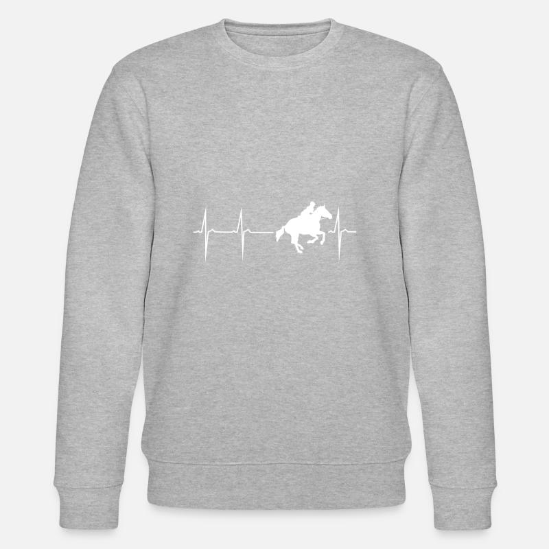 le battement cavalier cheval cheval - Sweat bio CHANGER Stanley/Stella Unisexe - gris chiné