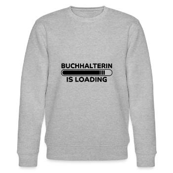 Buchhalterin Spruch Lustiges Buchhalterin Geschenk - Stanley/Stella Unisex Bio-Sweatshirt CHANGER  - Grau meliert - Vorne - Nik (191cm) & Marisol (170cm)