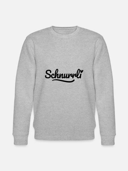 Schnurrli Schrift Herz - Stanley/Stella Unisex Bio-Sweatshirt CHANGER - Grau meliert