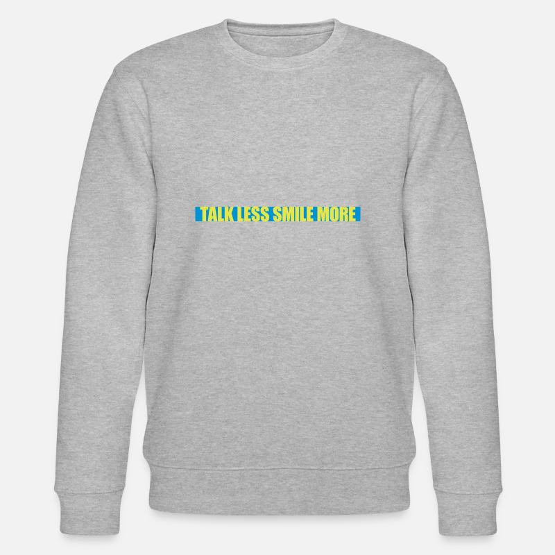 talk less smile more - Stanley/Stella Unisex Bio-Sweatshirt CHANGER - Grau meliert