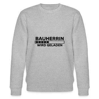 Bauherrin Spruch Bauherr Lustig Bauherrin Geschenk - Stanley/Stella Unisex Bio-Sweatshirt CHANGER  - Grau meliert - Vorne - Nik (191cm) & Marisol (170cm)