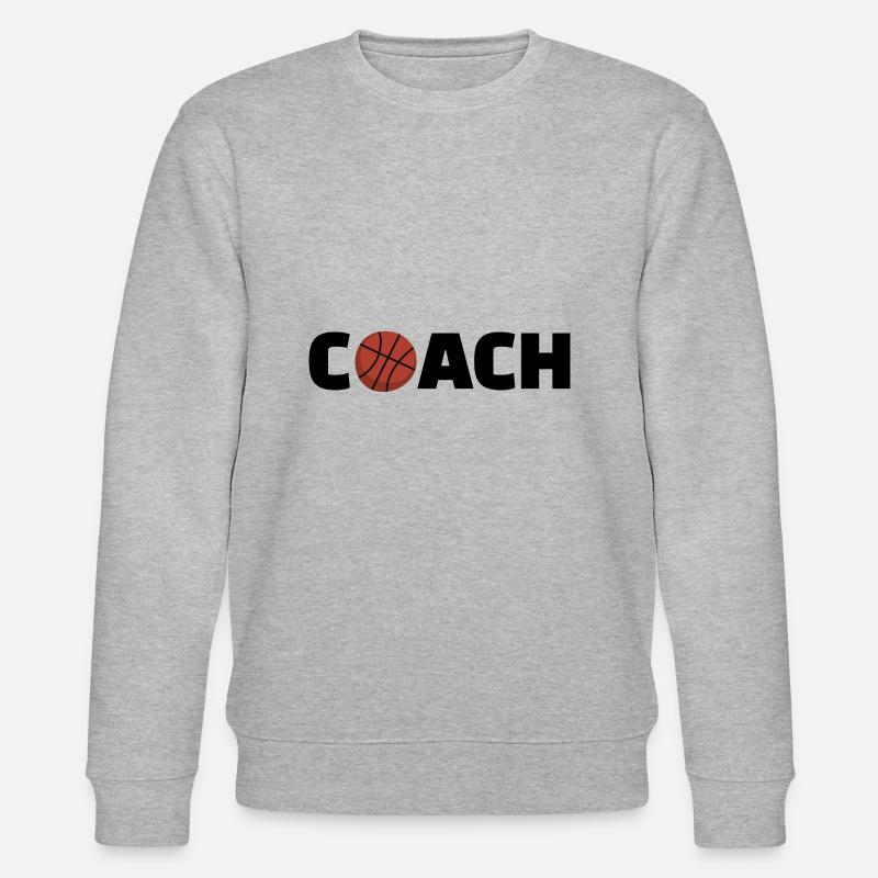 Basketball Coach Trainer Lehrer - Stanley/Stella Unisex Bio-Sweatshirt CHANGER  - Grau meliert