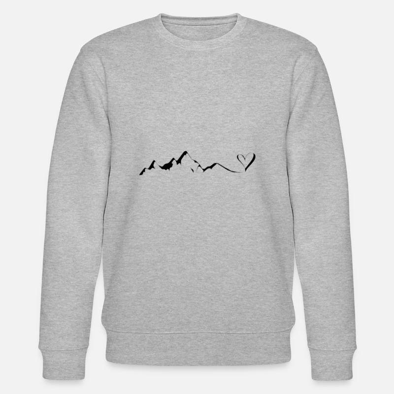 Herz - Berg - (7) - Stanley/Stella Unisex Bio-Sweatshirt CHANGER  - Grau meliert