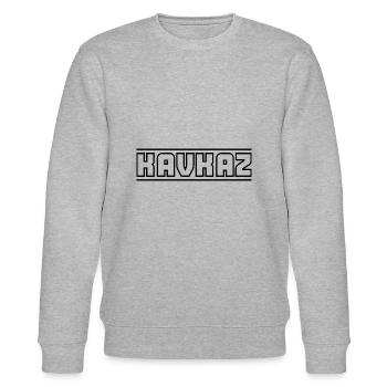 Kavkaz Kaukasus Chechnya Dagestan Geschenk - Stanley/Stella Unisex Bio-Sweatshirt CHANGER  - Grau meliert - Vorne - Nik (191cm) & Marisol (170cm)
