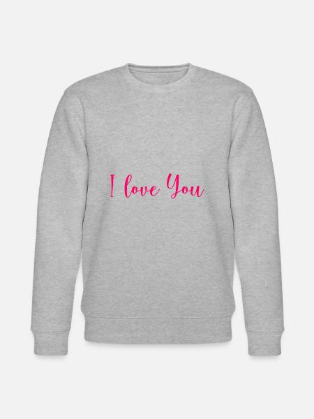 Jag älskar dig. ALLA HJÄRTANS DAG. Jag älskar dig. Jag älskar dig. - Ekologisk sweatshirt CHANGER unisex från Stanley/Stella - gråmelerad