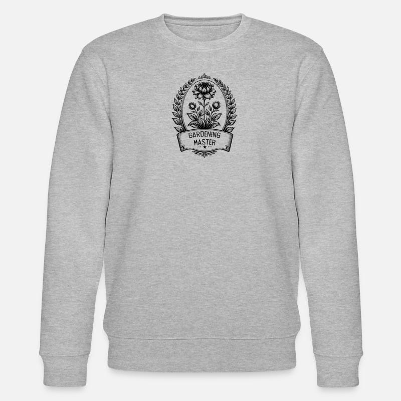 Maître jardinier Rose Emblème - Sweat bio CHANGER Stanley/Stella Unisexe - gris chiné