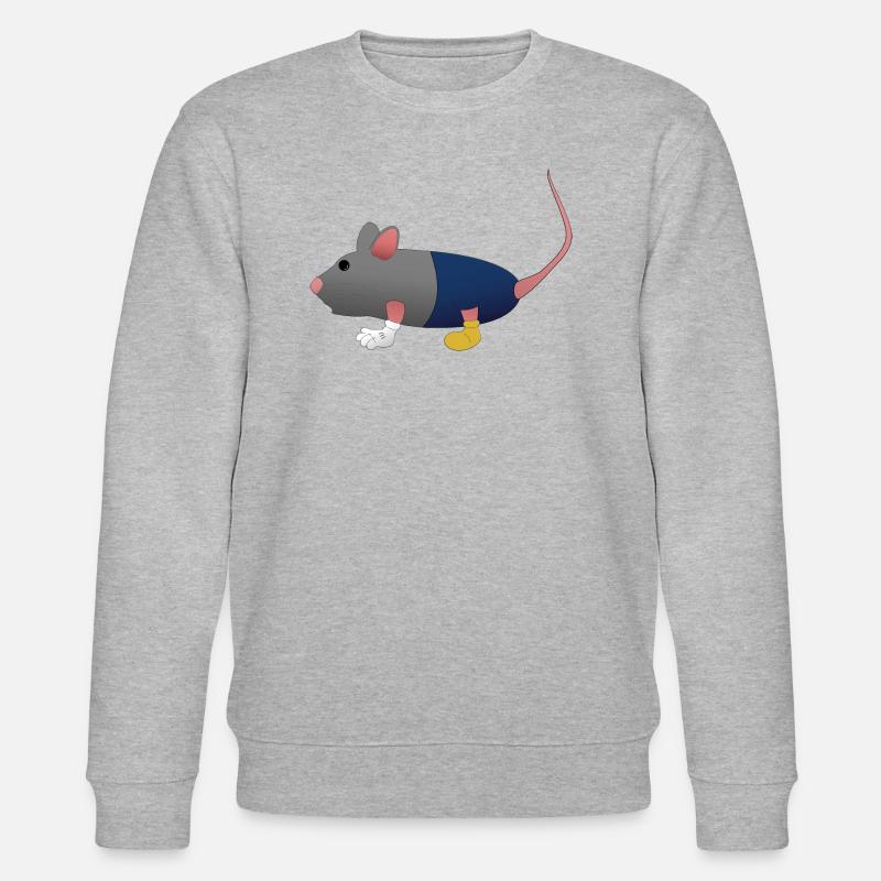 Niedliche Comic-Maus - Stanley/Stella Unisex Bio-Sweatshirt CHANGER  - Grau meliert