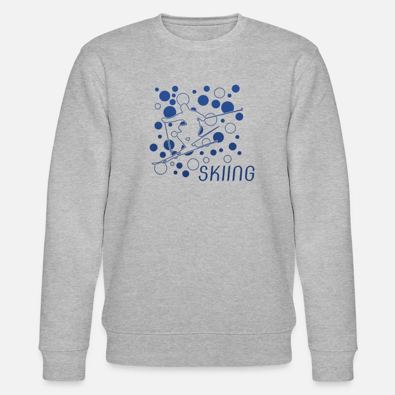 Skiing Ski - Stanley/Stella Unisex Bio-Sweatshirt CHANGER  - Grau meliert