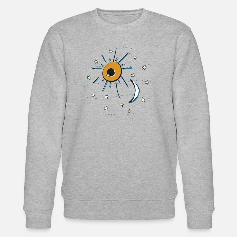Sonne, Mond und Sterne - Stanley/Stella Unisex Bio-Sweatshirt CHANGER  - Grau meliert