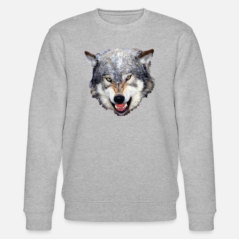 loup - Sweat bio CHANGER Stanley/Stella Unisexe - gris chiné