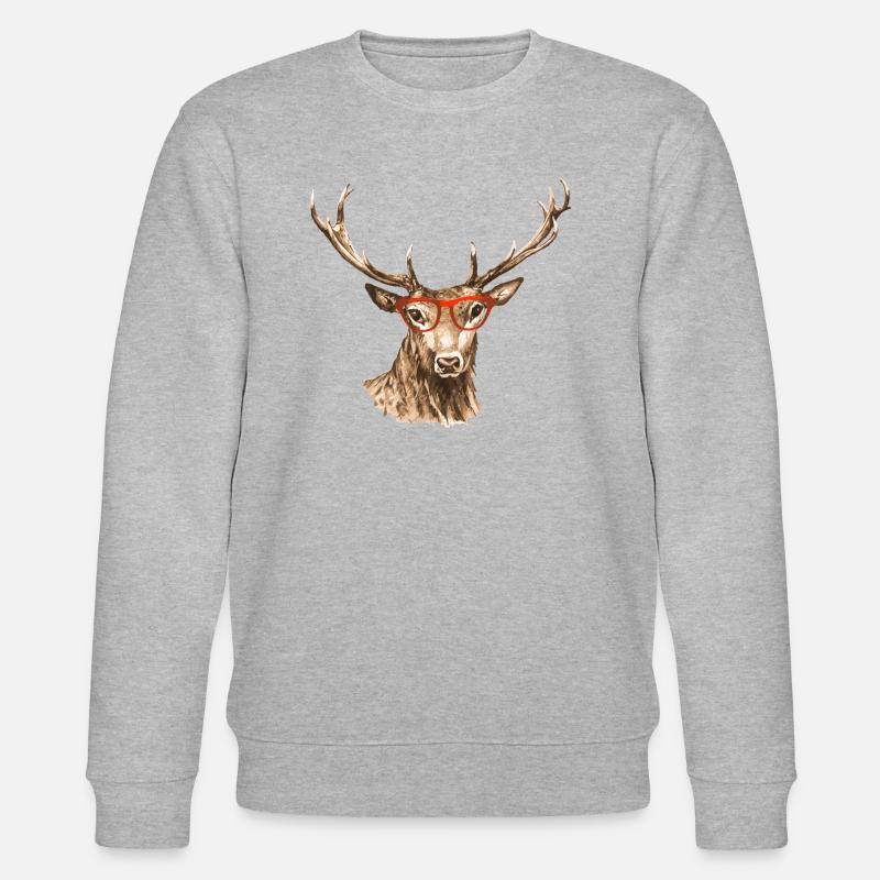Hirsch - Stanley/Stella Unisex Bio-Sweatshirt CHANGER  - Grau meliert