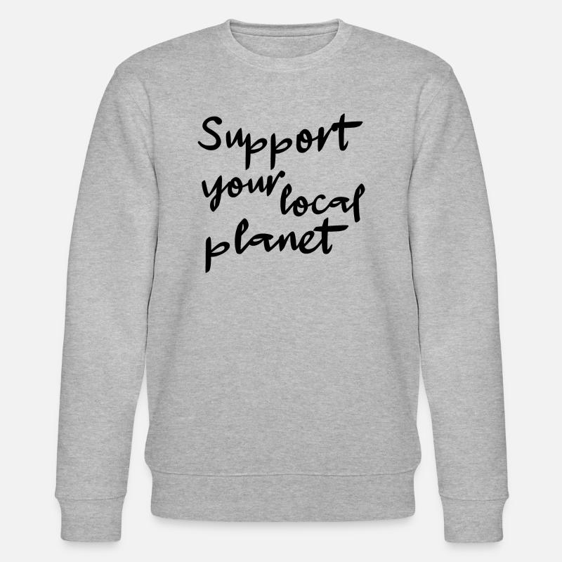 Support your local planet - Stanley/Stella Unisex Bio-Sweatshirt CHANGER  - Grau meliert