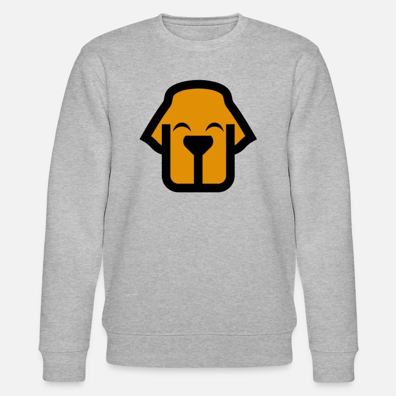 Hundegesicht Comic Logo - Stanley/Stella Unisex Bio-Sweatshirt CHANGER  - Grau meliert