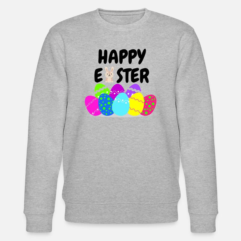 Joyeuses Pâques - Sweat bio CHANGER Stanley/Stella Unisexe - gris chiné