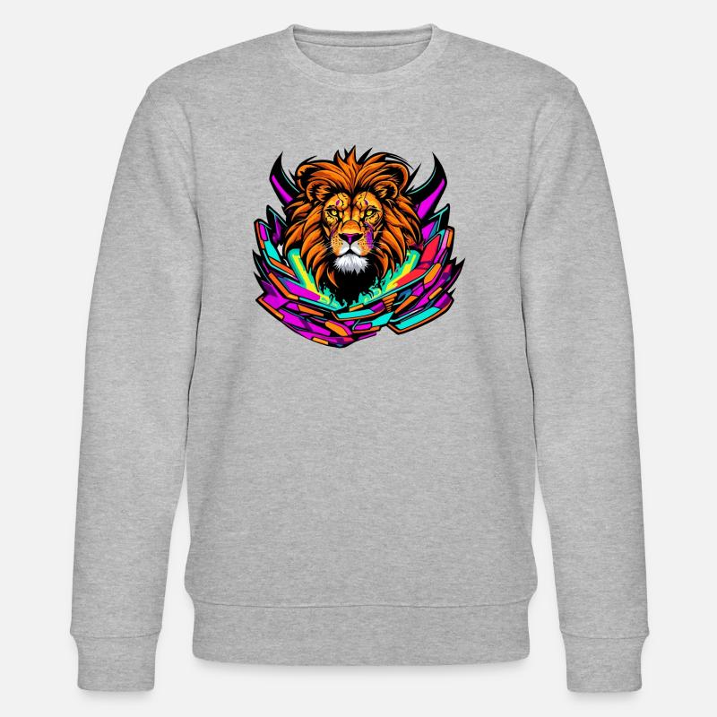 Cœur et âme d’un lion - Sweat bio CHANGER Stanley/Stella Unisexe - gris chiné