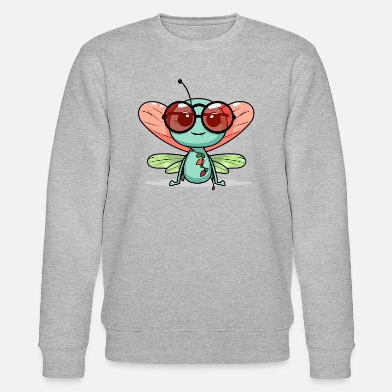 Meli la libellule - Sweat bio CHANGER Stanley/Stella Unisexe - gris chiné