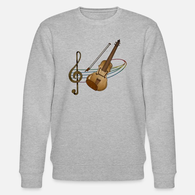 Geige - Stanley/Stella Unisex Bio-Sweatshirt CHANGER  - Grau meliert