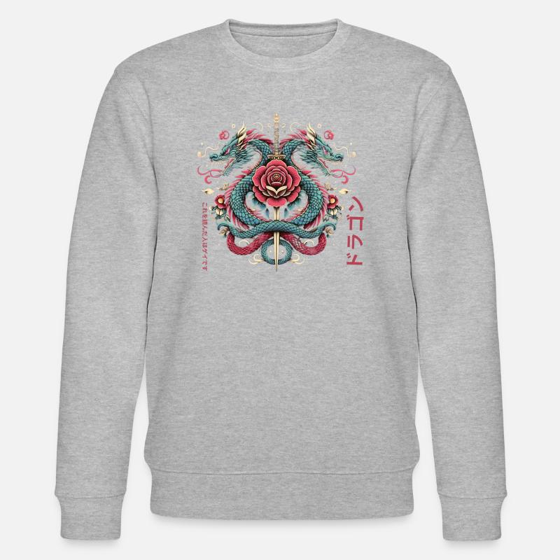 Drache - Stanley/Stella Unisex Bio-Sweatshirt CHANGER  - Grau meliert
