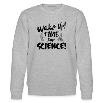 Science - Stanley/Stella CHANGER Unisex Organic Sweatshirt - heather grey - Front - Nik (191cm) & Marisol (170cm)