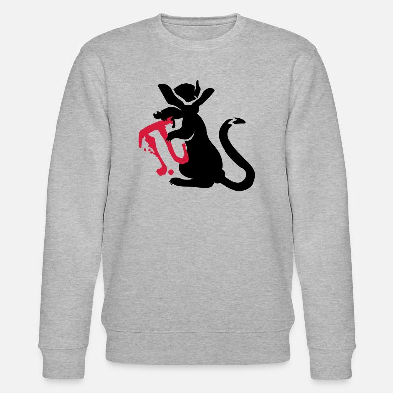 pi-rat / Pi-Ratte (e, 2c) - Stanley/Stella Unisex Bio-Sweatshirt CHANGER  - Grau meliert