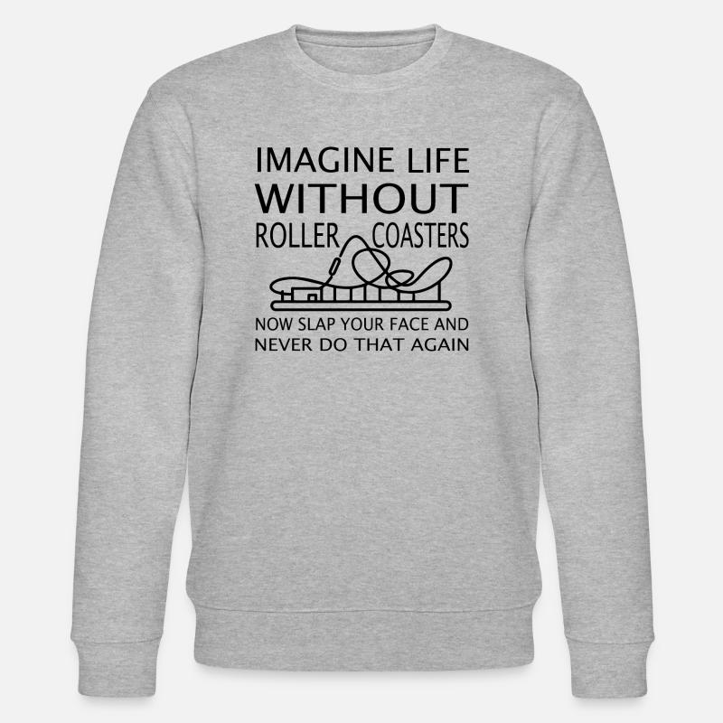 Rollercoaster Roller Coaster - Stanley/Stella CHANGER Unisex Organic Sweatshirt - heather grey