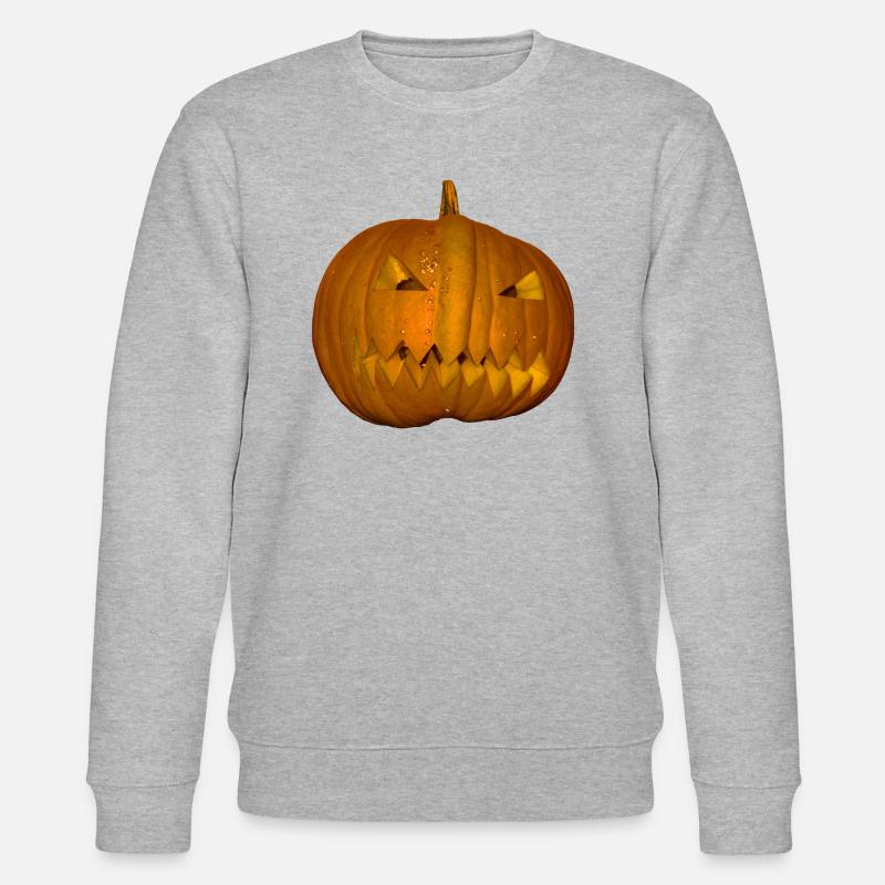 Citrouille d’Halloween - Sweat bio CHANGER Stanley/Stella Unisexe - gris chiné