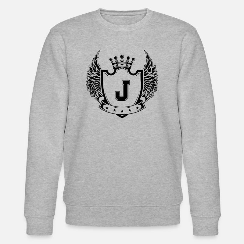 Wappen J - Stanley/Stella Unisex Bio-Sweatshirt CHANGER  - Grau meliert