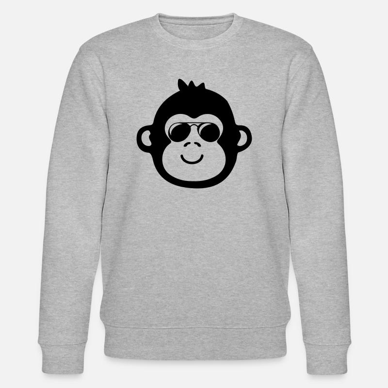 Monkey Cool - Sweat bio CHANGER Stanley/Stella Unisexe - gris chiné