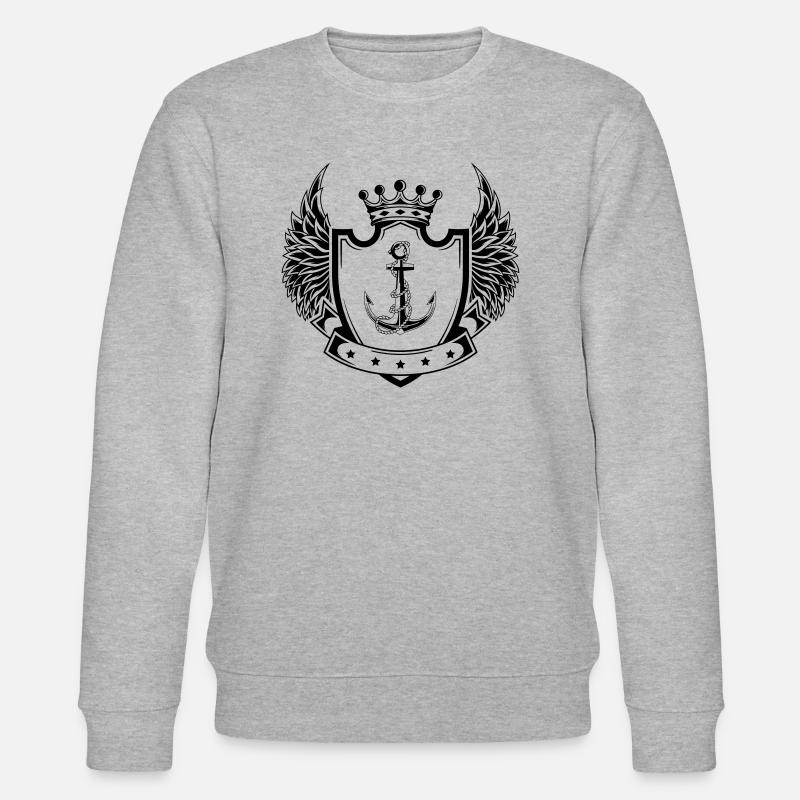 anker Wappen 1 - Stanley/Stella Unisex Bio-Sweatshirt CHANGER  - Grau meliert