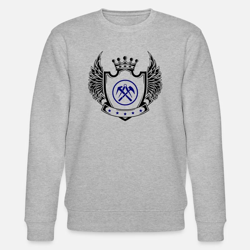 Dachdecker Wappen - Stanley/Stella Unisex Bio-Sweatshirt CHANGER  - Grau meliert