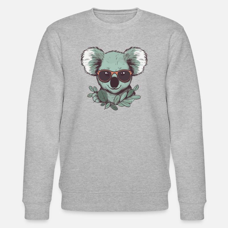 cooler Koala - Stanley/Stella Unisex Bio-Sweatshirt CHANGER  - Grau meliert