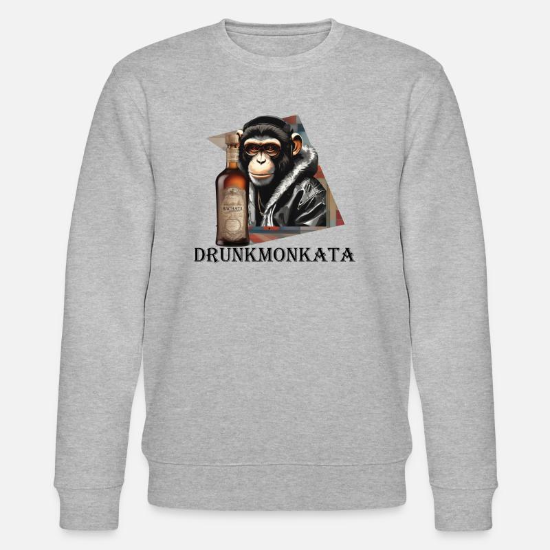 Drunkmonkata - Stanley/Stella Unisex Bio-Sweatshirt CHANGER  - Grau meliert