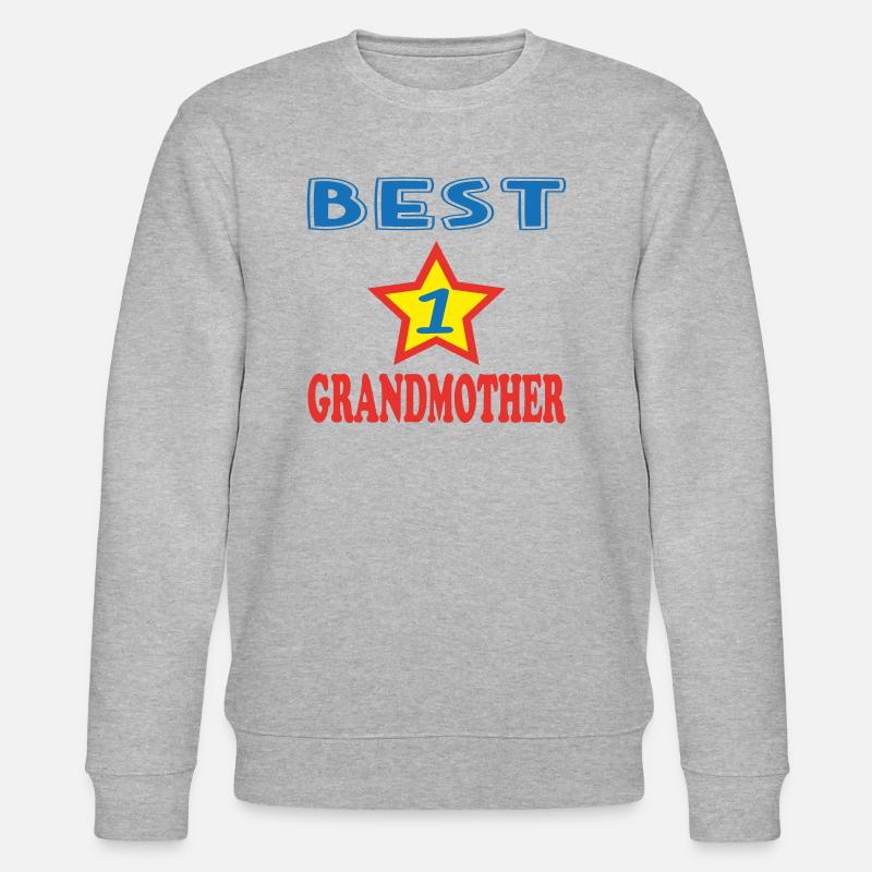BESTE GROSSMUTTER - Stanley/Stella Unisex Bio-Sweatshirt CHANGER  - Grau meliert