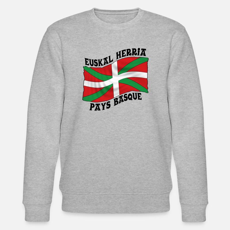 Drapeau Basque Ikurriña - Sweat bio CHANGER Stanley/Stella Unisexe - gris chiné