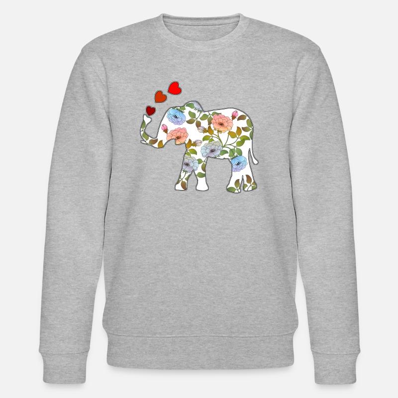 Elefant - Stanley/Stella Unisex Bio-Sweatshirt CHANGER  - Grau meliert