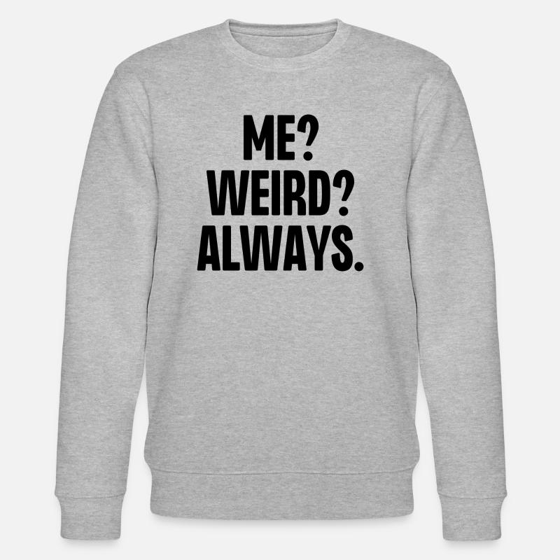 Ich komisch immer - Stanley/Stella Unisex Bio-Sweatshirt CHANGER  - Grau meliert