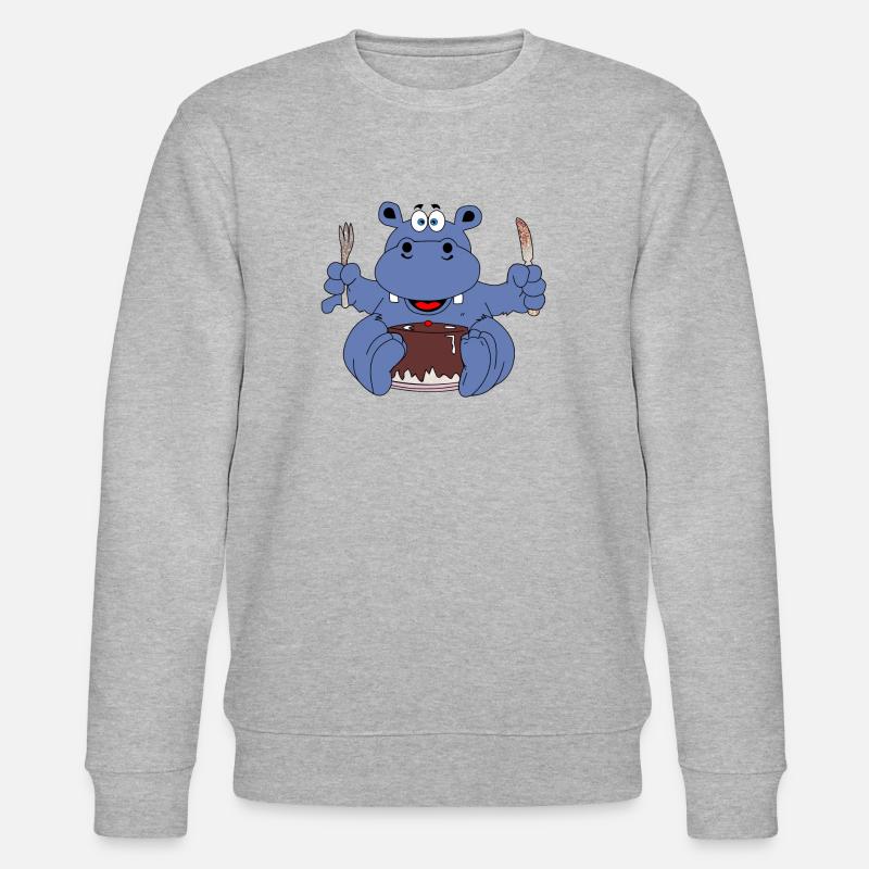 eats more cake loops - Stanley/Stella CHANGER Unisex Organic Sweatshirt - heather grey