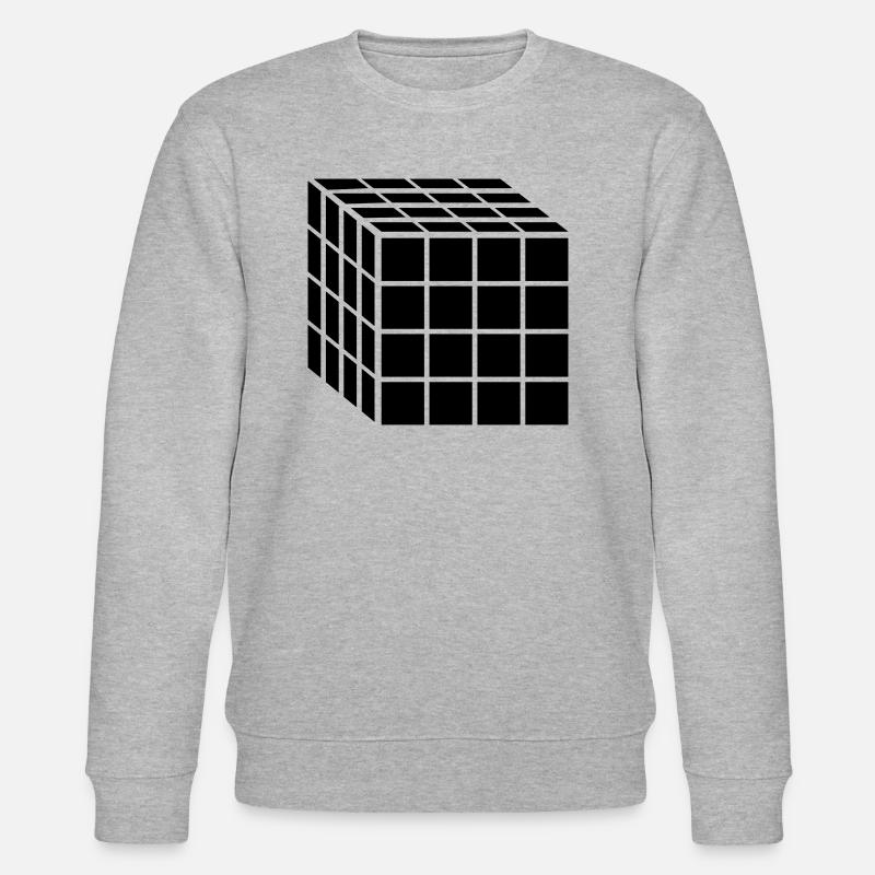 4x4 Block Würfel - Stanley/Stella Unisex Bio-Sweatshirt CHANGER - Grau meliert