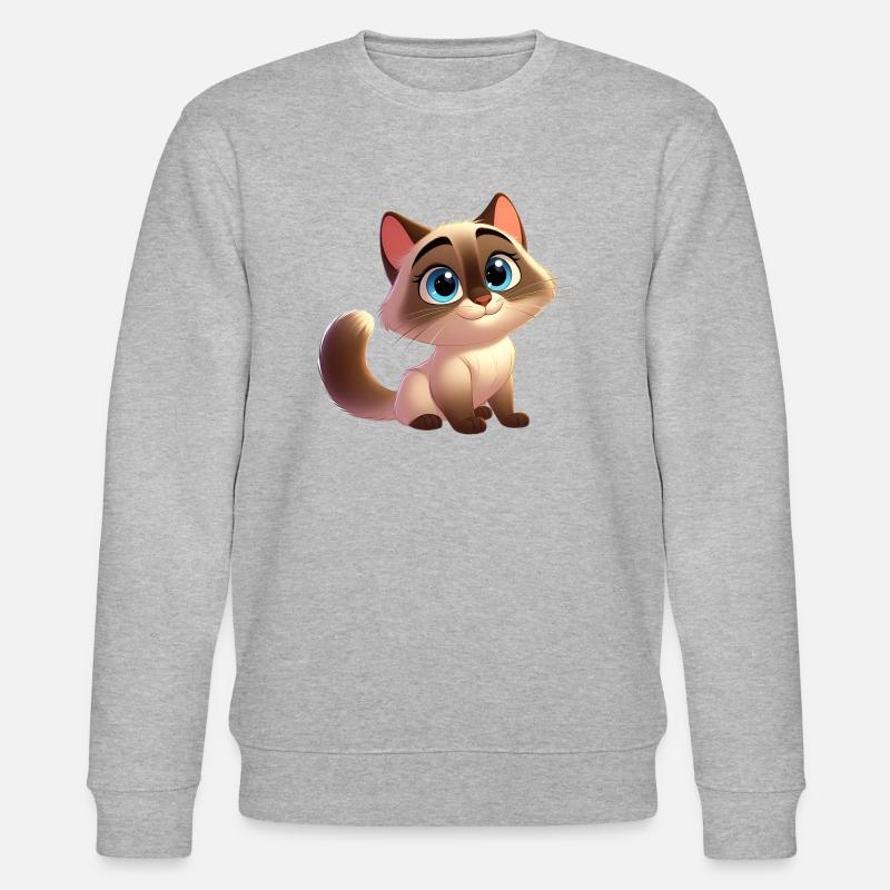 Siamesisch 17 - Stanley/Stella Unisex Bio-Sweatshirt CHANGER  - Grau meliert