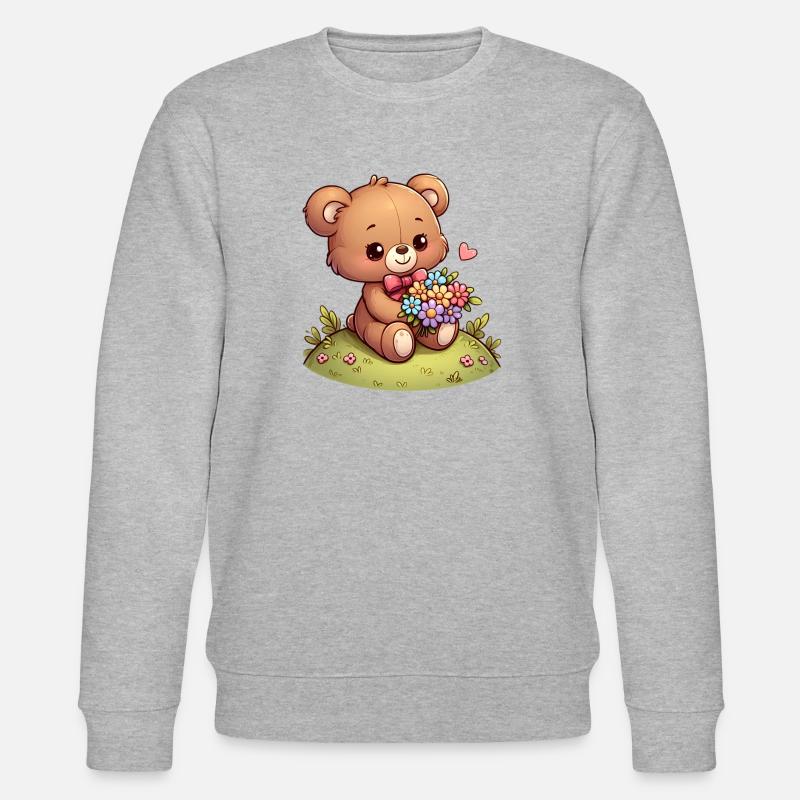 Teddy Bear 6 - Stanley/Stella CHANGER Unisex Organic Sweatshirt - heather grey