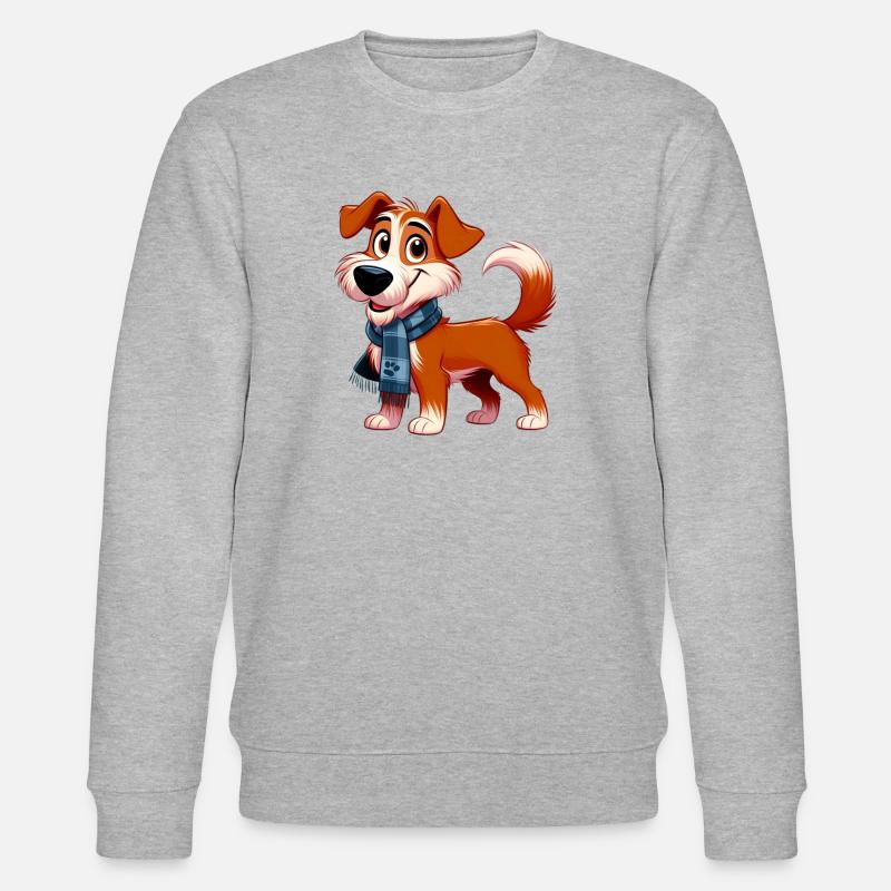 Fox Terrier 7 - Stanley/Stella CHANGER Unisex Organic Sweatshirt - heather grey