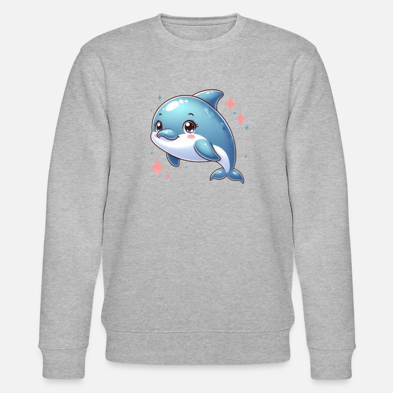 Delfin - Stanley/Stella Unisex Bio-Sweatshirt CHANGER  - Grau meliert