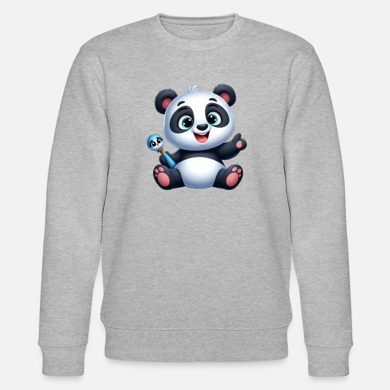 Panda 3 - Stanley/Stella Unisex Bio-Sweatshirt CHANGER  - Grau meliert