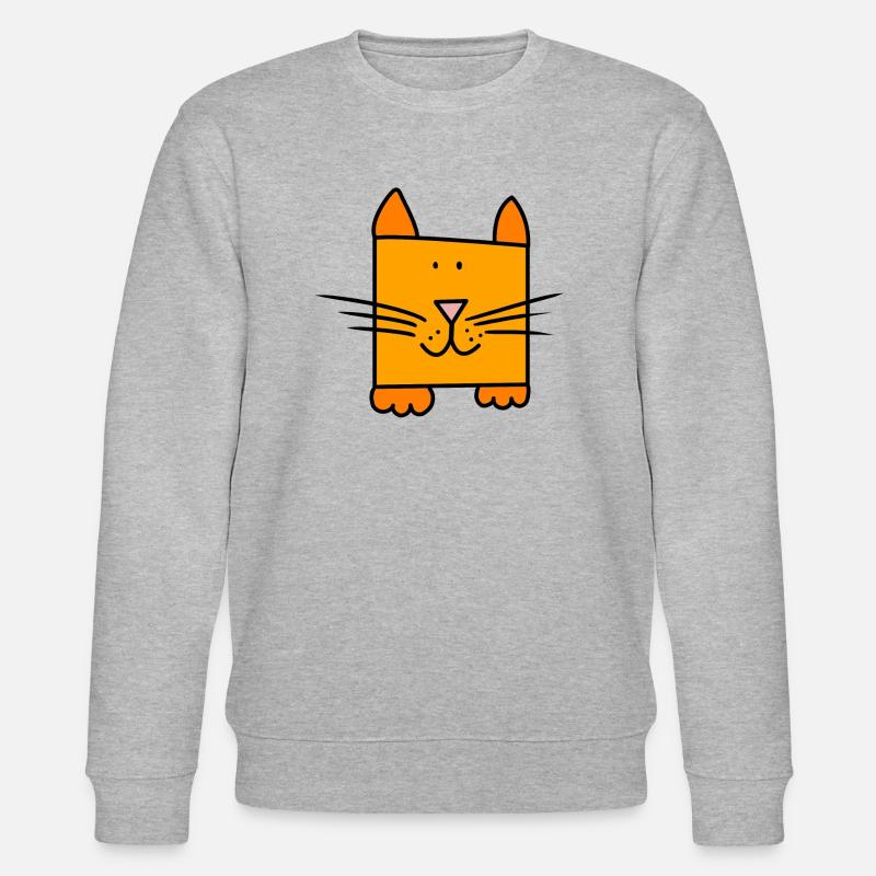 Katze - Stanley/Stella Unisex Bio-Sweatshirt CHANGER  - Grau meliert