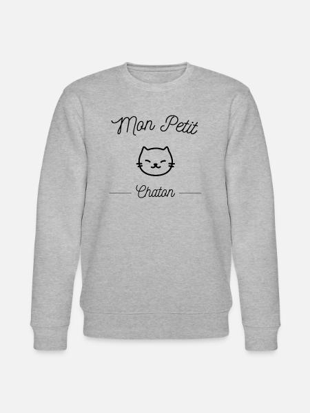 Mon petit chaton, surnom mignon - Sweat bio CHANGER Stanley/Stella Unisexe - gris chiné